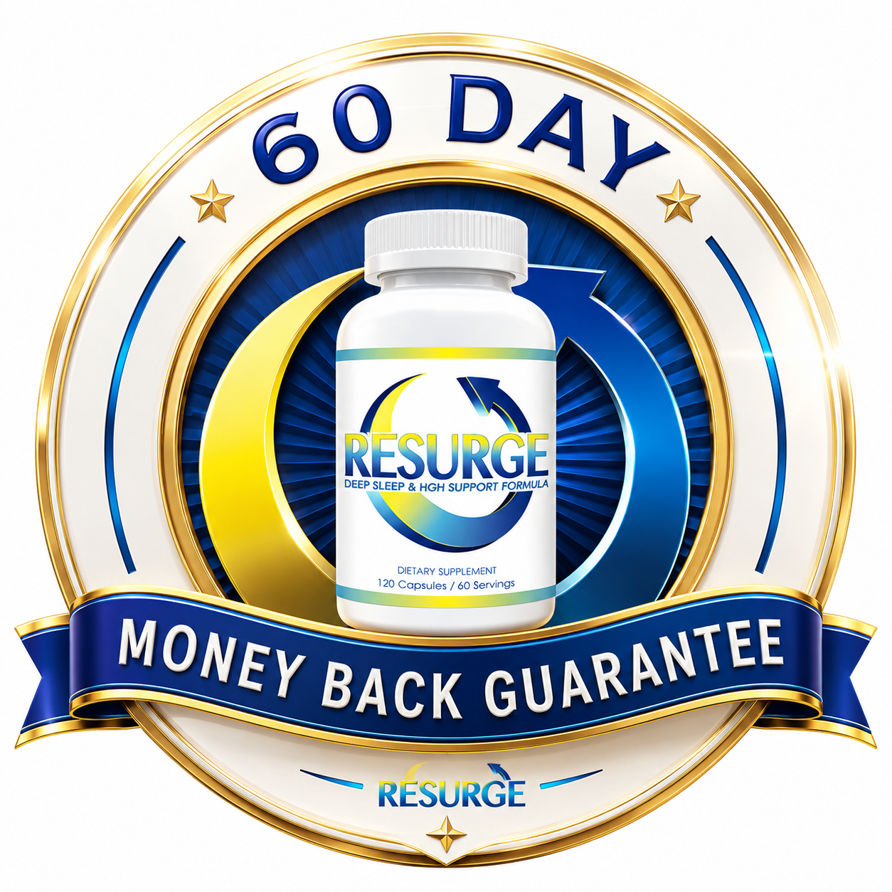 Resurge 60-day money-back guarantee badge